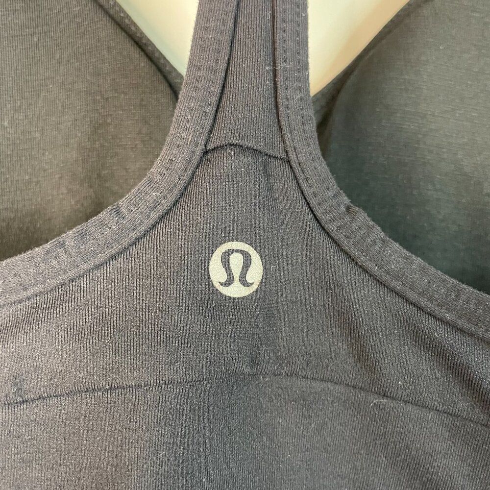 Lululemon Zipper Cool to Street Racerback Sports Bra Black No Tag Size 4 - Picture 4 of 11
